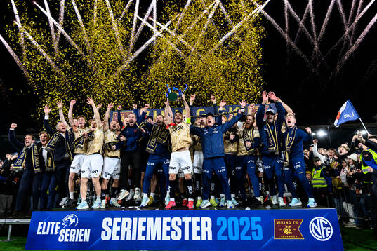Players of Viking celebrate