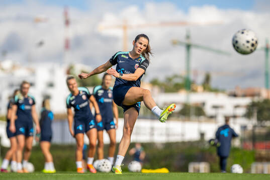Tuva Hansen of the Norwegian women's national football team