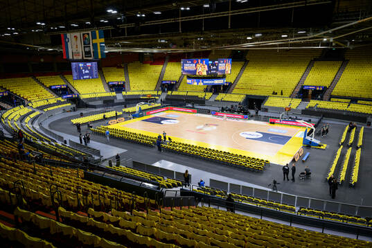 Basketball court in Scandinavium