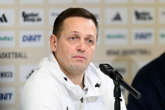 Head coach Aleksander Sekulic of Slovenia at a press