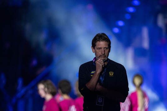 Head coach Tomas Axnér of Sweden