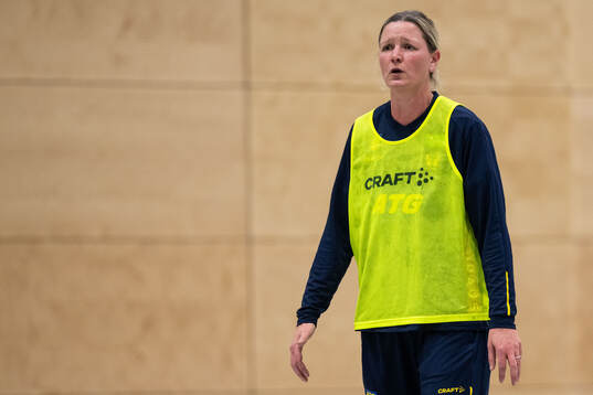 Assistant coach Johanna Wiberg of the Swedish women's