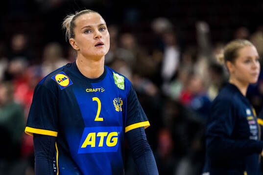 Clara Lerby of Sweden looks dejected