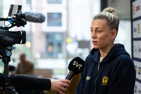 Nathalie Hagman of the Swedish women's national handball
