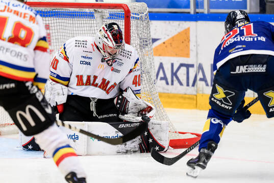 Malmö Redhawks målvakt Oskar Blomgren