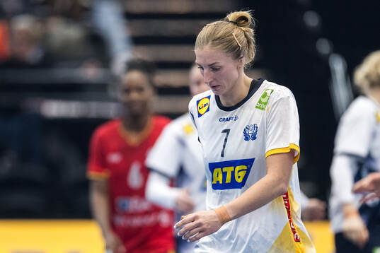 Linn Blohm of Sweden looks dejected