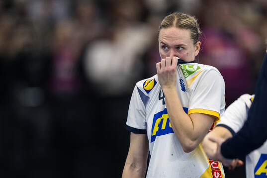 Jenny Carlson of Sweden looks dejected