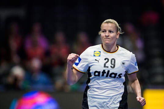 Antje Döll of Germany celebrates a goal