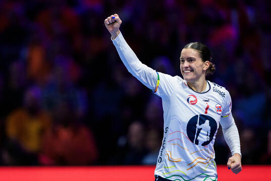 Stine Ruscetta Skogrand of Norway celebrates