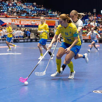 In this handout photo from the International Floorball
