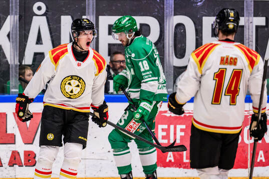 Brynäs Oskar Lindblom jublar