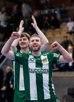Hammarbys Oliver Wigmark jublar