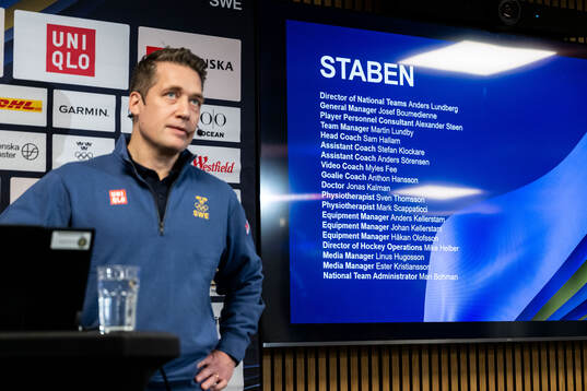 Sam Hallam, head coach of Swedish men's national ice hockey