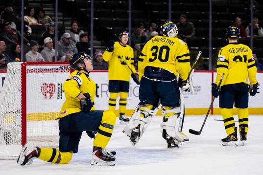 Felix Carell of Sweden looks dejected