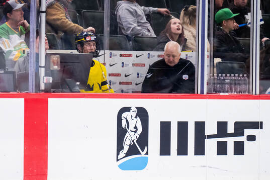 Viggo Björck of Sweden in the penalty box