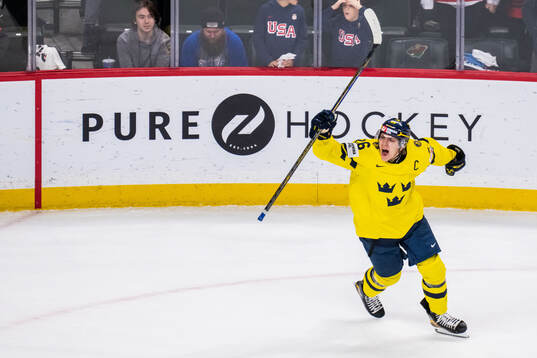 Jack Berglund of Sweden celebrates
