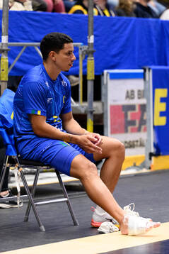 Marcos Antonio da Silva of Brazil in pain