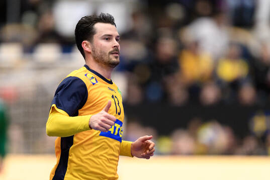 Sebastian Karlsson of Sweden celebrates