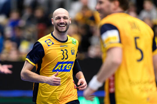 Lukas Sandell of Sweden celebrates