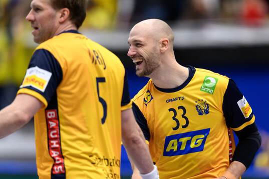 Lukas Sandell of Sweden celebrates