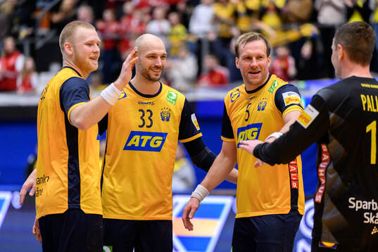 Felix Möller, Lukas Sandell and Max Darj of Sweden