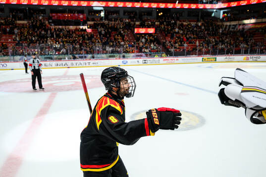 Brynäs Bobby Trivigno jublar