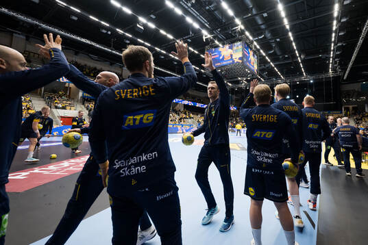 Felix Claar of Sweden ahead ofof the international friendly