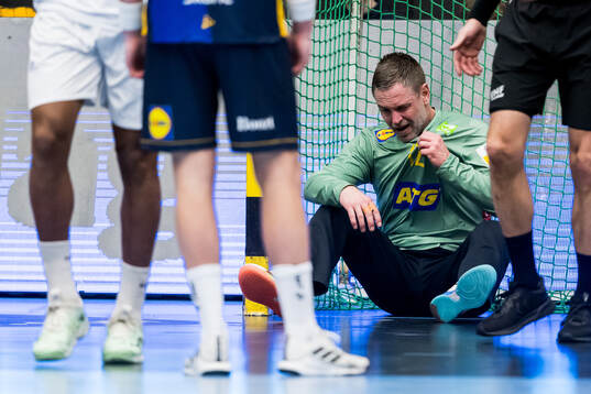 Goalkeeper Andreas Palicka of Sweden