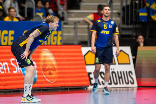 Eric Johansson of Sweden in pain