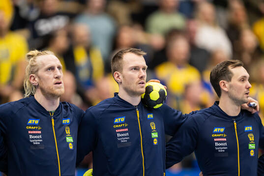 Goalkeeper Mikael Appelgren, Felix Claar and Hampus Wanne