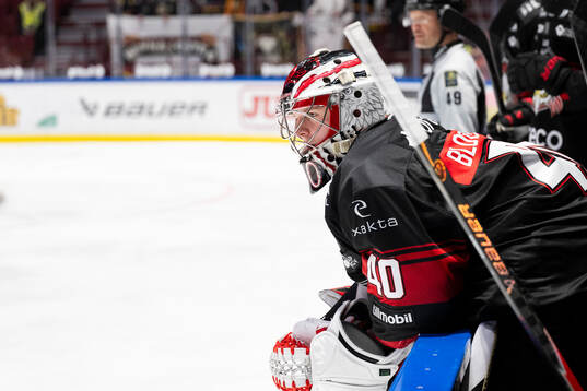 Malmö Redhawks målvakt Oskar Blomgren