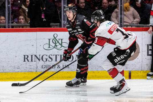 Örebros Filip Berglund och Malmö Redhawks Petter