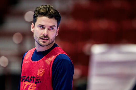 Sebastian Karlsson of Sweden at a training session