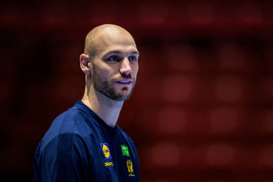 Lukas Sandell of Sweden at a training session
