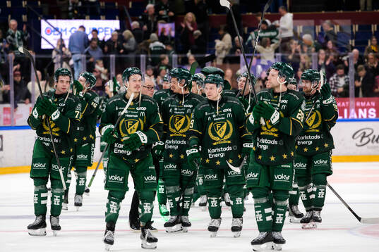Färjestads spelare jublar