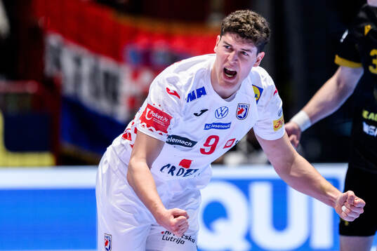 Luka Lovre Klarica of Croatia celebrates