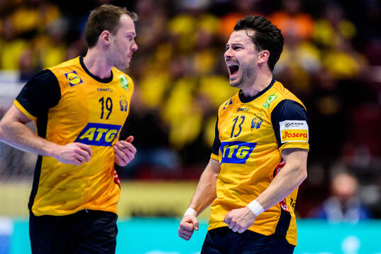 Sebastian Karlsson of Sweden celebrating