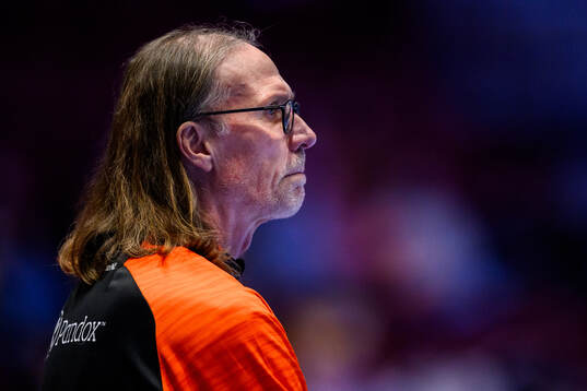 Coach Staffan Olsson of the Netherlands