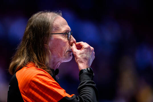 Coach Staffan Olsson of the Netherlands