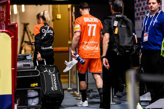 Dani Baijens of the Netherlands in pain