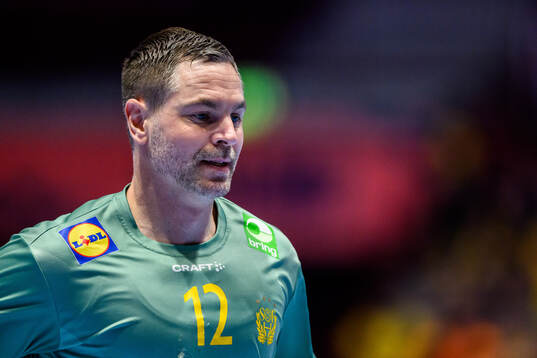 Goalkeeper Andreas Palicka of Sweden