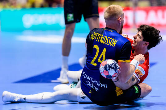 Jim Gottfridsson of Sweden and Giorgi Tskhovrebadze of