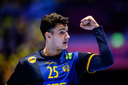 Nikola Roganovic of Sweden celebrates