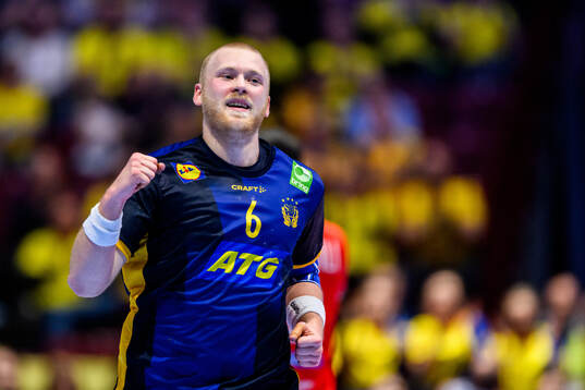 Felix Möller of Sweden celebrates