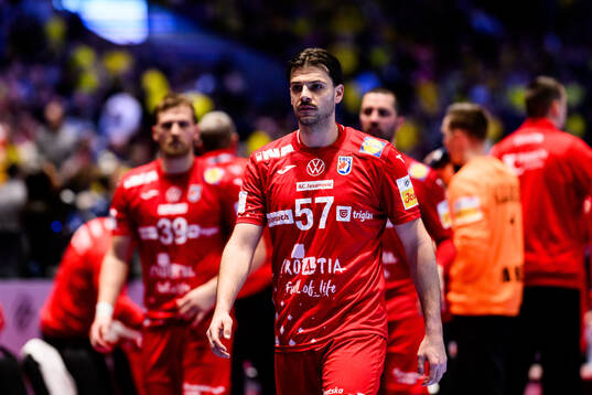 Filip Glavas of Croatia looks dejected
