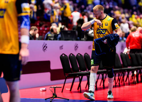 Jim Gottfridsson of Sweden looks dejected