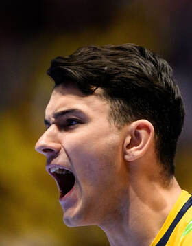 Nikola Roganovic of Sweden celebrates