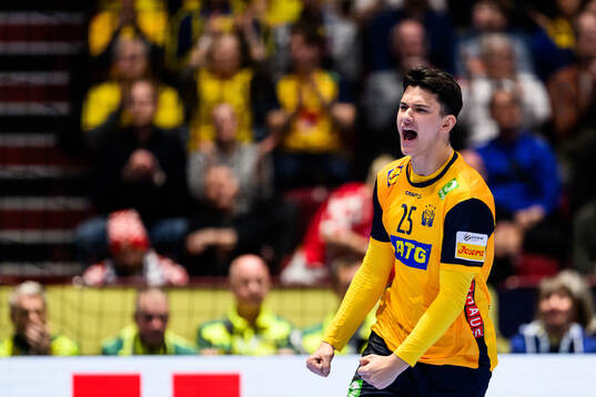 Nikola Roganovic of Sweden celebrates