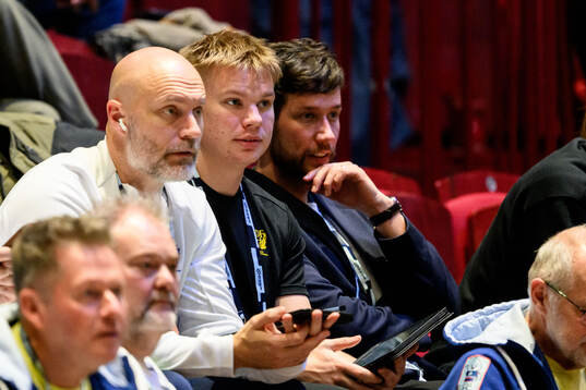 Axel Månsson and Fabian Norsten in the stands
