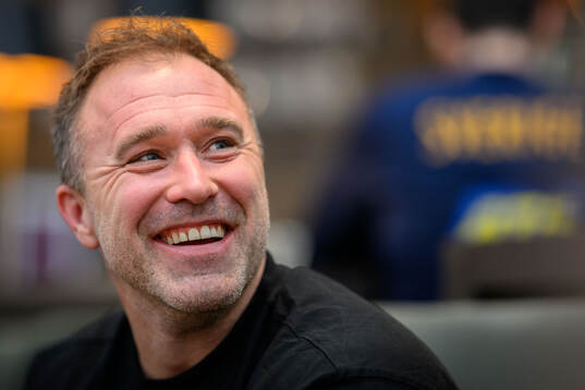Head coach Michael Apelgren of Sweden at a press meet